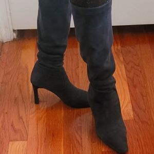 Tall faux suede boots